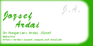 jozsef ardai business card