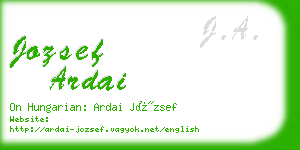 jozsef ardai business card